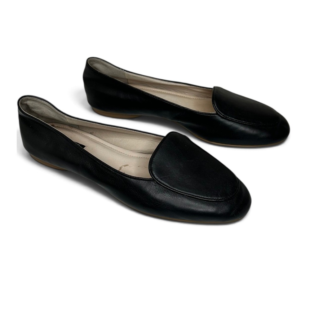 ECCO Taisha Ballet Flats Womens 10 10.5 EU 41 Black Leather Slip On Slipper EUC